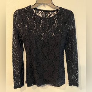 Dolce & Gabbana black lace top with built in camisole